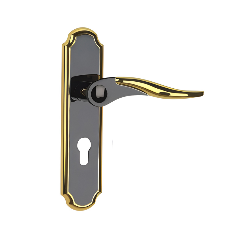 58mm Aluminum Alloy Door Lever Handle With Lever Plate Security Interior Door Lock Handles