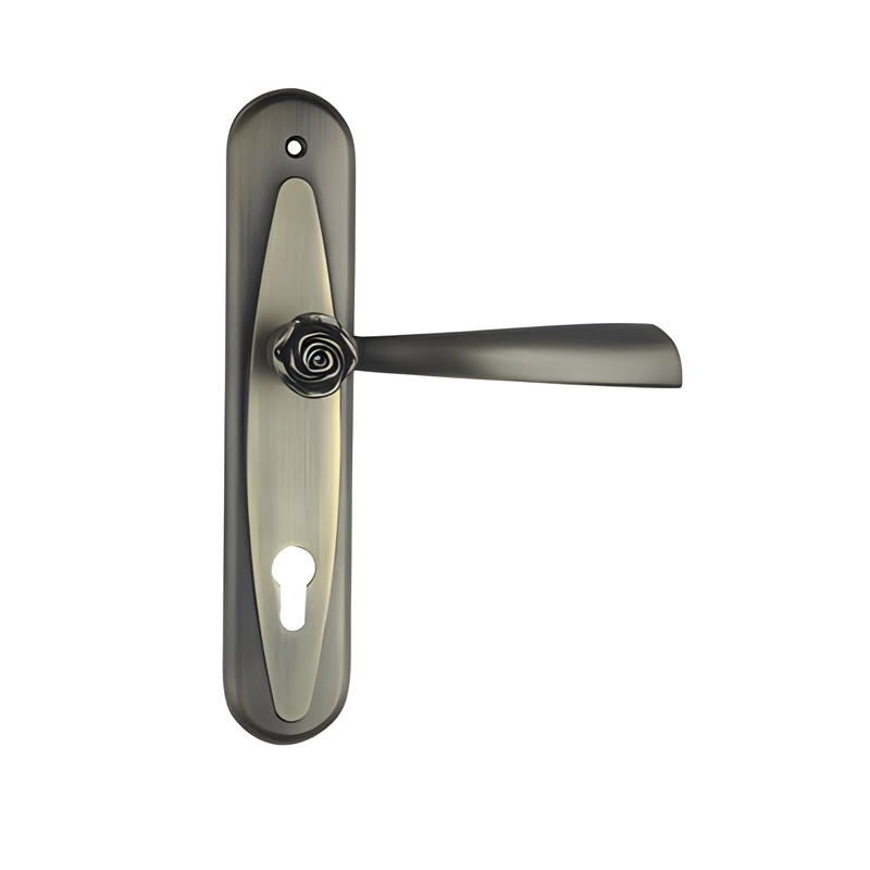 58mm Aluminum Alloy Door Lever Handle With Lever Plate Security Interior Door Lock Handles