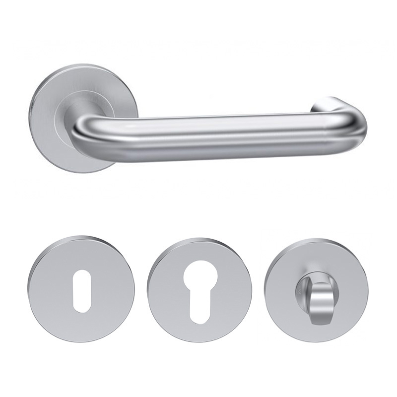 72mm Steel Door Handle with Plate Safe Fireproof Door Lock